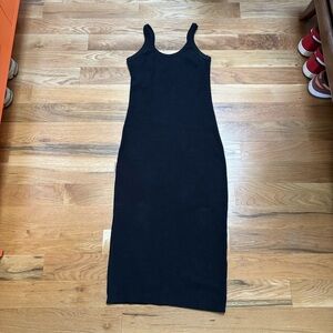 Black Sleeveless midi Dress stretchy size M Pull&Bear Like new
